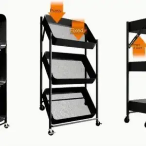 עגלת שירות ניידת מתקפלת מלבנית