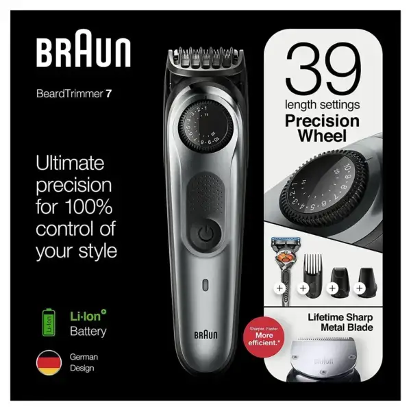 ⁦מכונת תספורת נטענת בראון BRAUN BT7240⁩ – תמונה ⁦3⁩