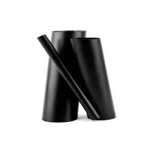 אגרטל מתכת צינורות שחור מודרני מינימליסטי